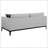 Light Grey Cushion Back Sofa With Pillows