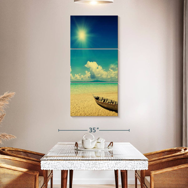 Fishing Boat On A Aymaan, 52" H x 24" W