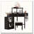 Corner Vanity Desk Set with Storage Stool and Charging Station-1836258757