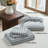 100% Washed Cotton Bedding Sheet Set 4 Pieces,1 Fitted Sheet,1 Flat Sheet and 2 Pillowcases,Comfy Textured Sheet Set-119423616-119423617