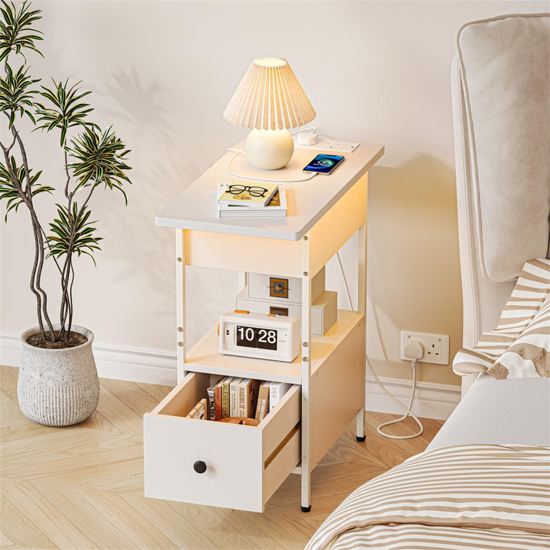 Deleshia End Table, White