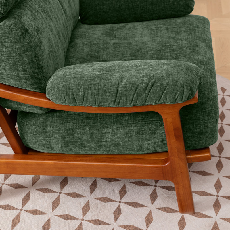 Fauteuil d'appoint Cozy Modern Chenille, Green