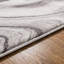 Charniqua Marble Swirl Design Grey/Black Area Rug-857213590