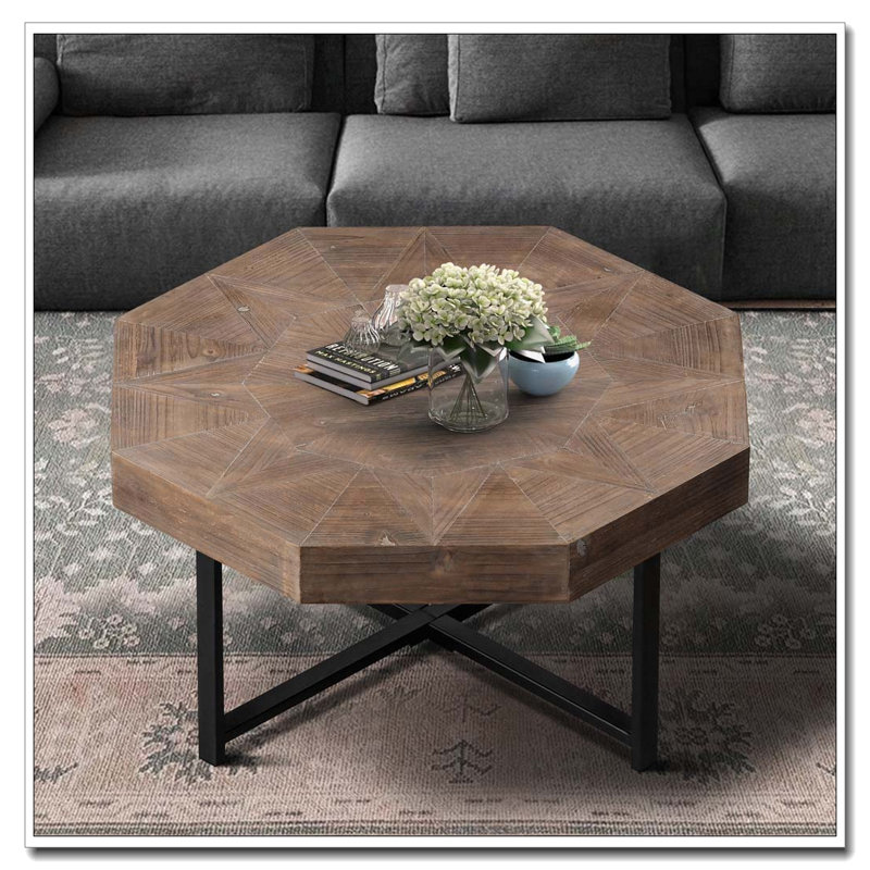 Table basse en bois, Brun antique