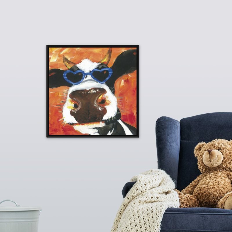Simone Dapper Animal V Art, Cadre flottant noir, H 20 po x l 20 po x P 1,75 po