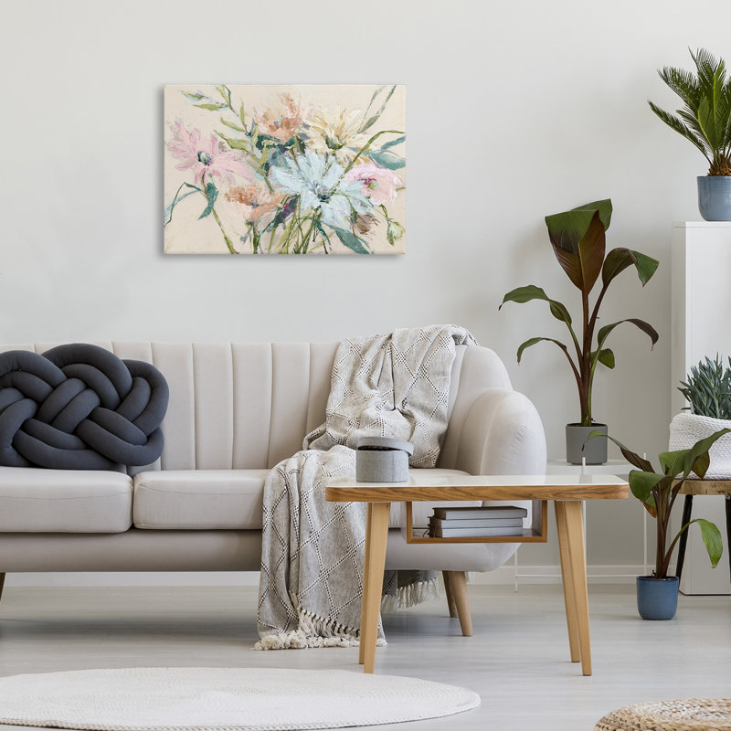 «Gentle Pastel Blossoms», toile par Susan Pepe, H 16 po x l 24 po