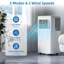 Climatiseur portatif 8-000 BTU (ASHRAE), refroidissement rapide 3-en-1 pour 350 pieds carrés Ensembles de fenêtre d'affichage à distance Ft Spaces inclus pour le bureau de la chambre à coucher-88132339