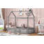 Lit simple en bois avec clôture et porte, gris-1507460512-1507460515