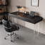 Black+Clear Rectangular Manufactured Wood+Acrylic desks-107397906