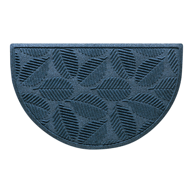 WaterHog Deanna 24 in. x 39 in. Indoor/Outdoor Half Round Door Mat, Navy