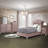 Elegant Pink Nightstand With Spacious Drawers - Enhance Bedroom Ambiance And Style Pulls Accent