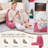 Sasttie Reading Pillow for Bed, Back Pillow for Sitting Up, Rose Pink-135952600-135952603