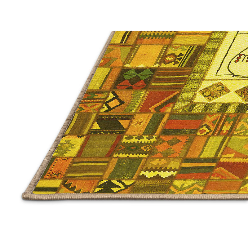 Hemerson Performance Patchwork Indoor Rug, Rectangle 2' x 3'