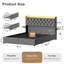 Lit plateforme tapissier Coba avec tiroirs de rangement et station de charge-1289601793-1289601807