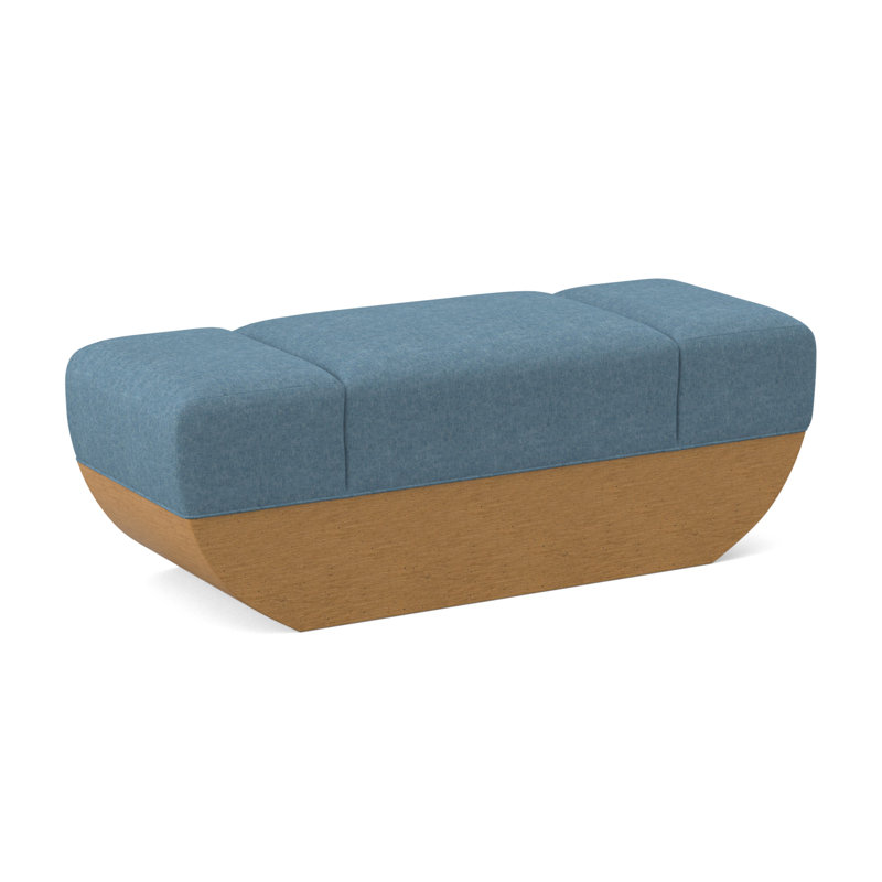 Ark Upholstered Bench, Edworth Ocean Viscose, Amber