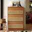Armoire de rangement en bois massif en rotin ultra-mince avec 24 paires de chaussures