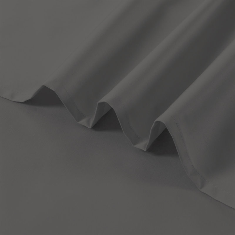 Kal 100% Cotton Sheet Set, Full, Charcoal Gray