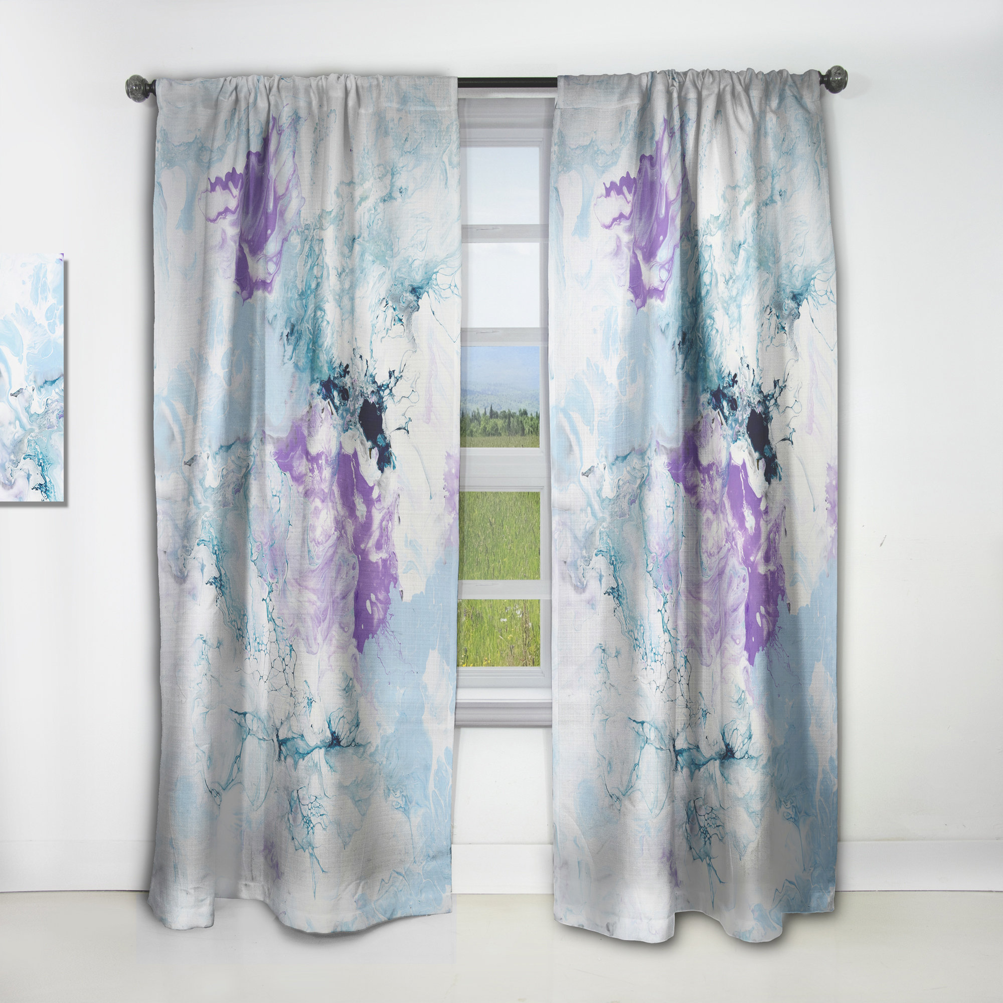 DesignArt Semi Sheer Single Curtain Panel Panel | Wayfair