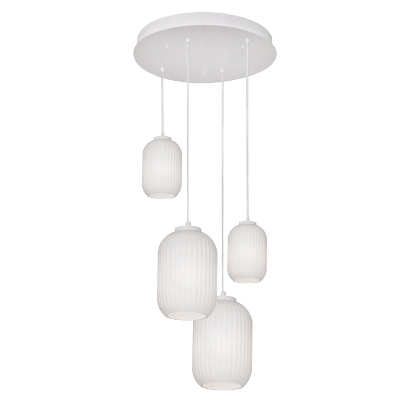 Darval 4 - Light White Cluster Pendant
