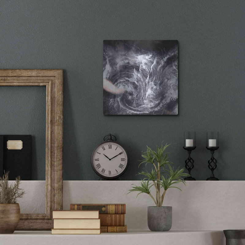 Red Barrel Studio®, art mural en métal «Terre comme art: tourbillon dans l'air», H 12 po x l 12 po