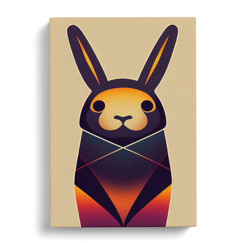 Dotta Rabbit Abstract - Wrapped Canvas, 50cm H x 35cm W