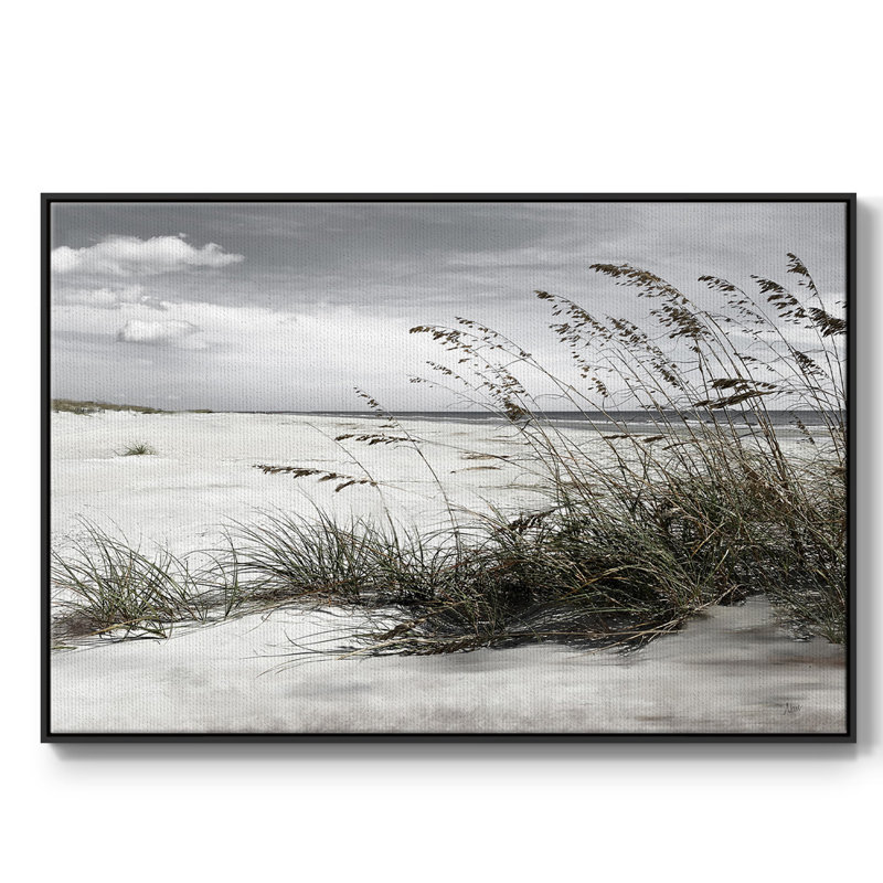 «Neutral Sea Oats», reproduction sur toile flottante, H 25 po x l 37 po x P 2 po, Noir