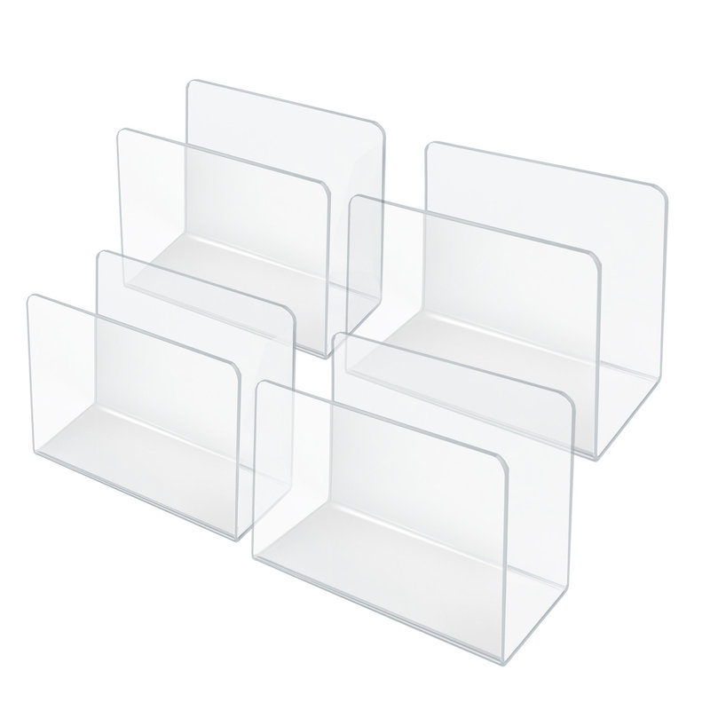 Clear Acrylic Desk File Holder- Small, 4-Pack