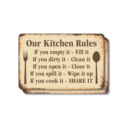 Our Kitchen Rules (paquet de 2) en aluminium 7 po x 10 po