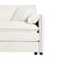 Chenille surdimensionnée avec 3 repose-pieds. Modulaire pour le salon. Coussins moelleux, beige, canapé-lit modulaire relaxant en chenille, beige. Appartement, confortable-121361883