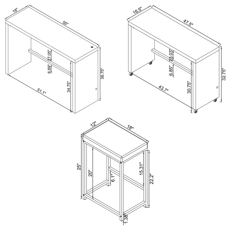 Princella 2 - Person Open Dining Set