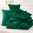 Bedsure Cal King Pintuck Bed-in-a-Bag- Emerald Green Pinch Pleat Comforter with Sheets, Pillowcases & Shams-114250862-101518289