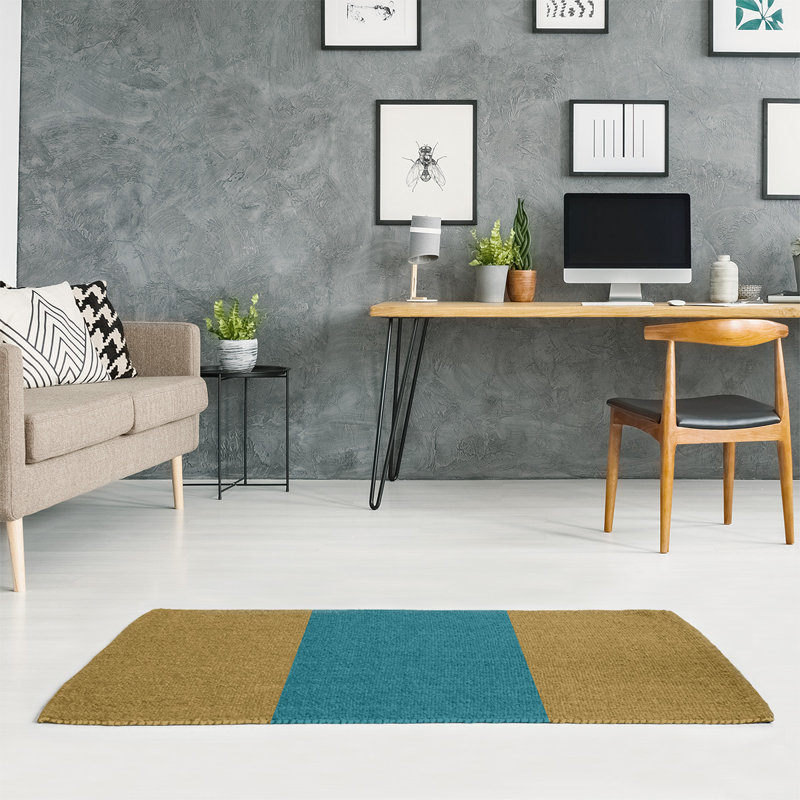 Tapis jaune football jacksonville, Rectangle 5 pi x 7 pi, Oui