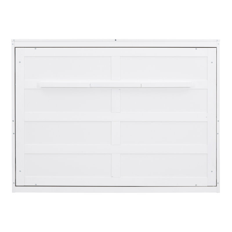 Modern Murphy Bed Wall Bed, White, Queen