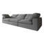 Canapé rembourré en tissu chenille désossé, canapé surdimensionné confortable à 3 places Cloud, coussin double moelleux pour le salon, gris