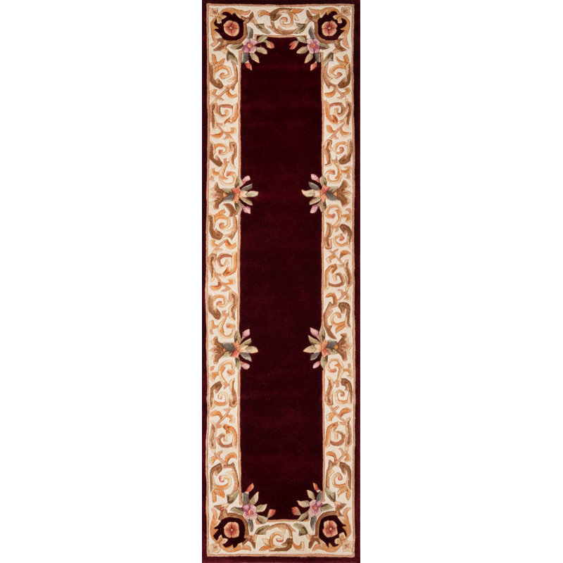 Agalia Wool Floral Indoor Rug, Runner 2'3" x 8'
