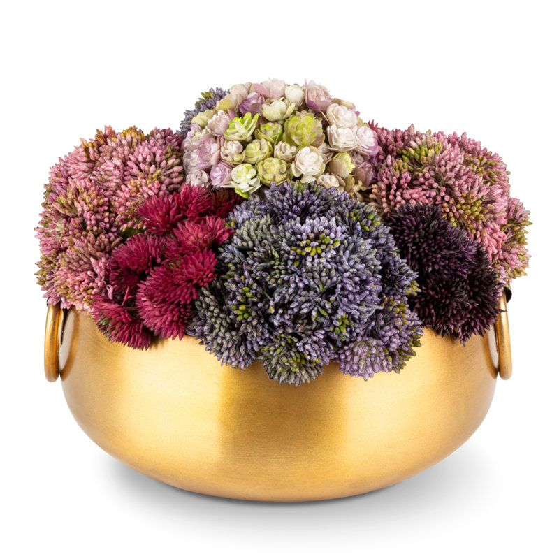 Solene Gold Sedum Arrangement