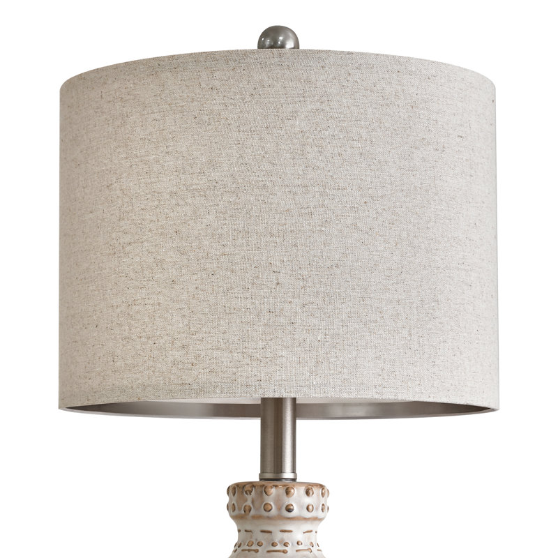 24.75'' Ceramic Table Lamp Set Bedroom Living Room Traditional Rustic Modern Nightstand Lamps