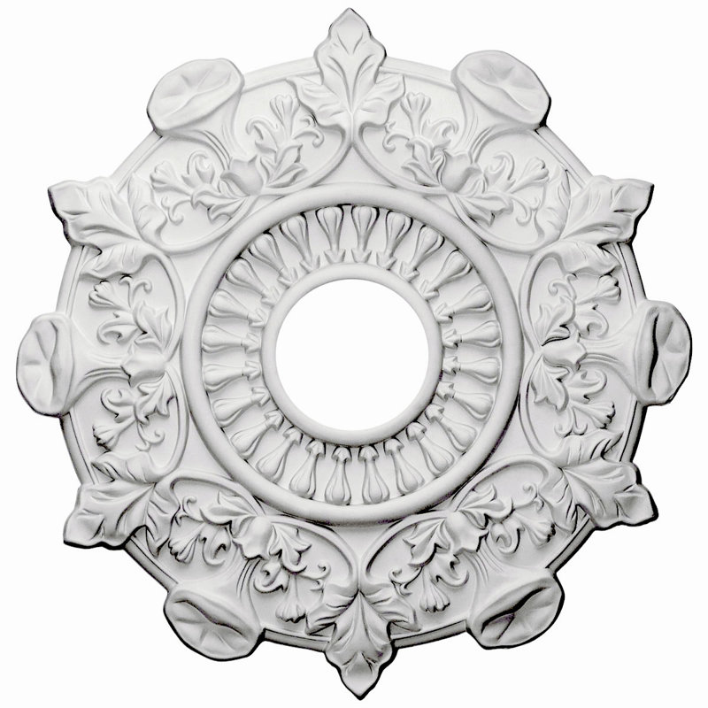 Médaillon de plafond H 17,5 po x l 17,5 po Preston, Avec un couche d'aprêt