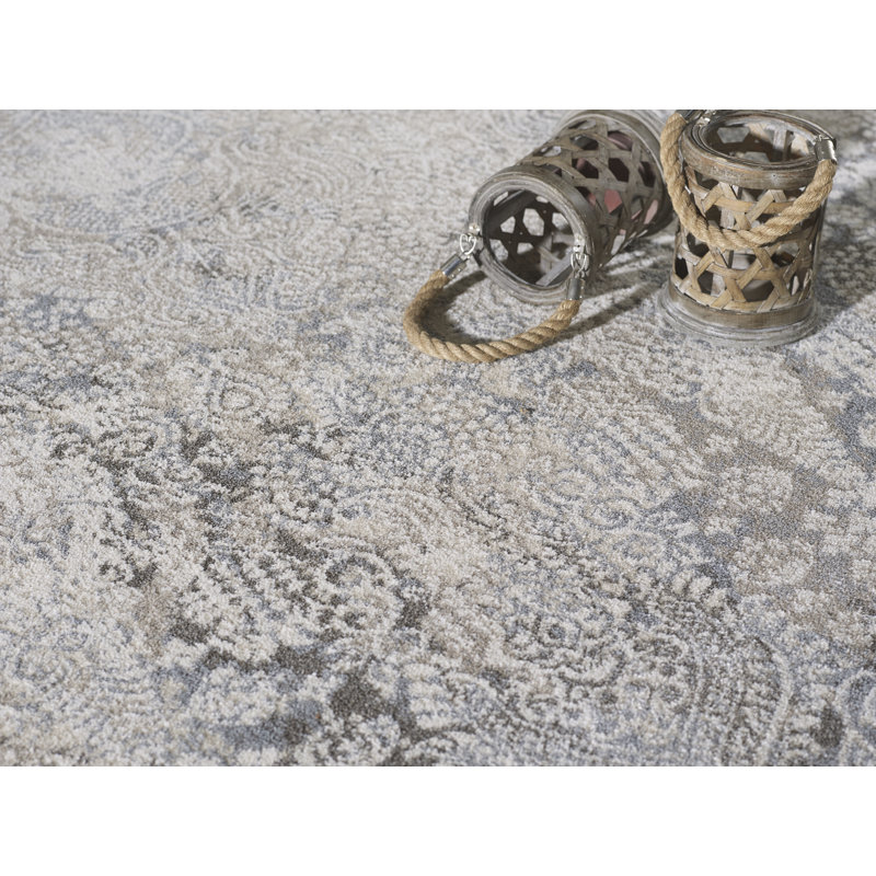 Tapis crème Angel transitionnel fabriqué à la machine - 3 pi 9 po x 5 pi 9 po, Rectangle 5 pi x 7 pi