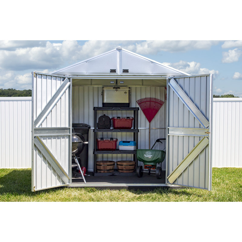 Elite Steel Storage Shed, 8X6, Galvalume