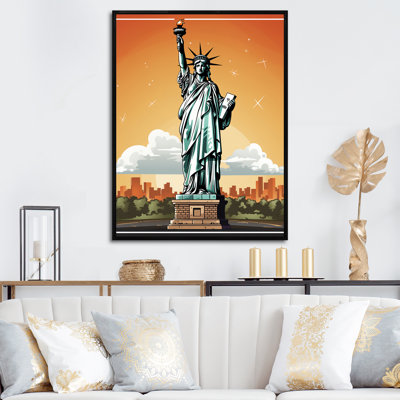 Statue rétro de la liberté de New York I sur toile