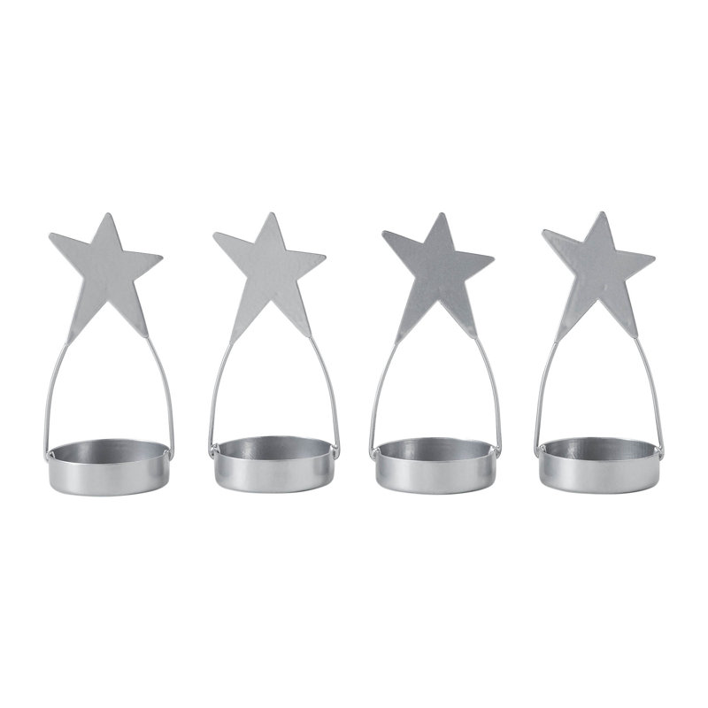 Ensemble de 4 bougies chauffe-plat Festive Finds, Argent argent