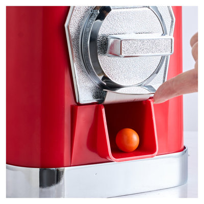 Distributeur de bonbons Vintage Red Gumball Machine avec tirelire - grande caisse pour enfants et décoration intérieure