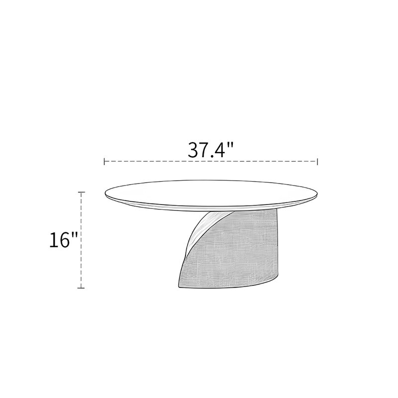 Table basse rétro en bois de style français, H 16 po x L 37,4 po x l 37,4 po