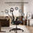 Ergonomic Mesh Task Chair, Adjustable Office Chair with 2D Headrest & 3D Armrest, Office Desk Chair with Lumbar Support, Recline Function,Black-196395802-195325935