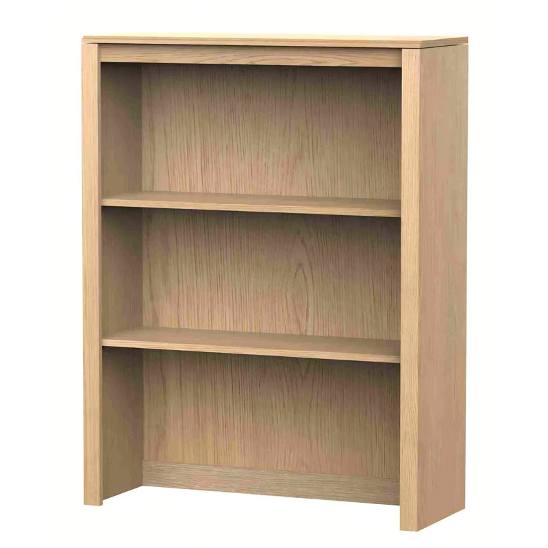 Bibliothèque de 41,3 pouces de hauteur avec tablette réglable, grande bibliothèque en bois avec rangement, Chêne
