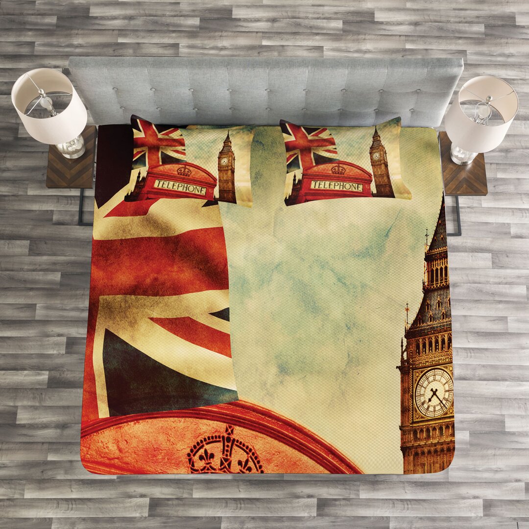 Tagesdecke Set, Big Ben England London, Reise, Mehrfarbig