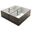 Doublez les lits, doublez la récolte! Ensemble de lit de jardin surélevé galvanisé 8 x 4 x 2 pi - Combinaison extérieure durable pour légumes, fleurs, herbes et fruits