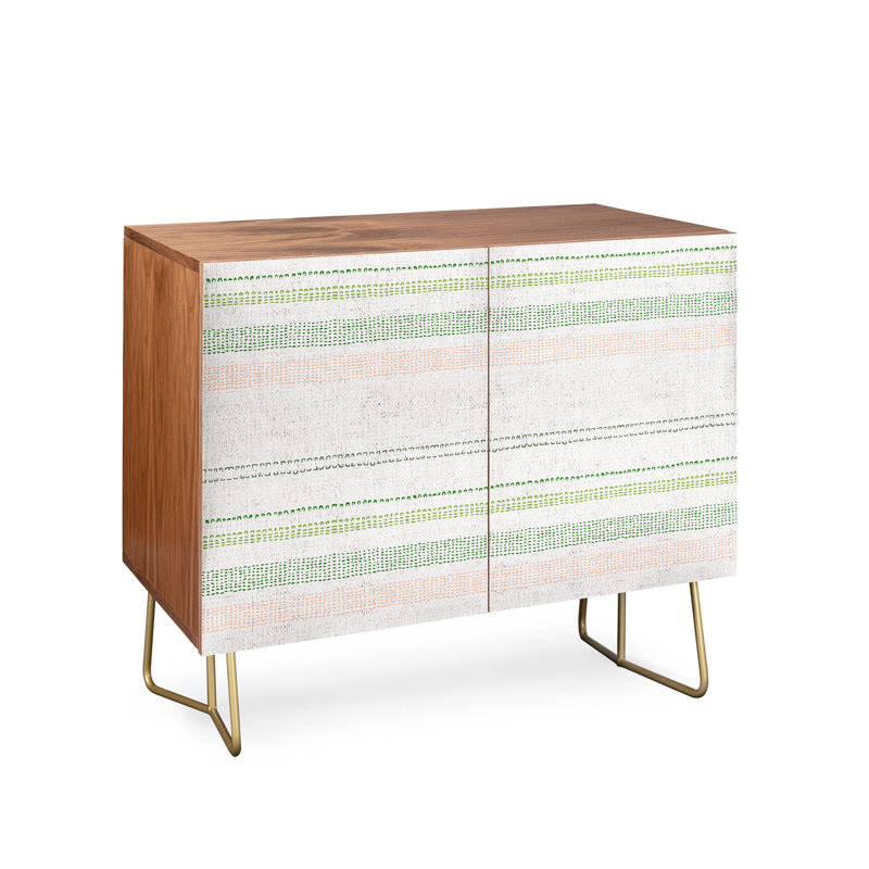 Armoire 2 portes Rudd, Noyer / vert