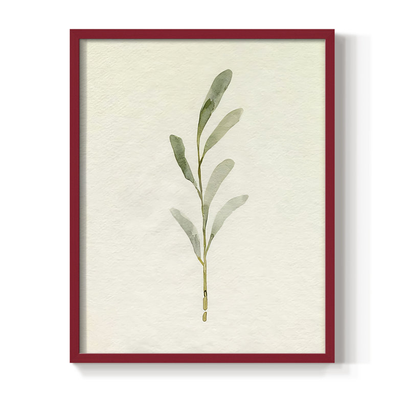 Olive Olive II, reproduction encadrée - bois massif, H 30 po x l 24 po, Rouge